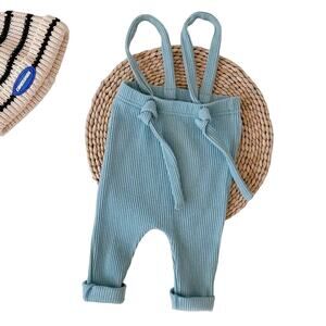 New cotton baby, leggings pants with straps 0-3 months